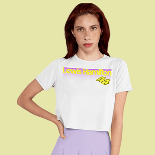Nome do produto Camiseta Cropped Lewis Hamilton Tokyo Nights