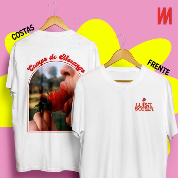 Tee Campo de Morango Plus Size