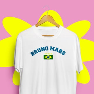 Tee Bruno Brasil Branca Plus Size