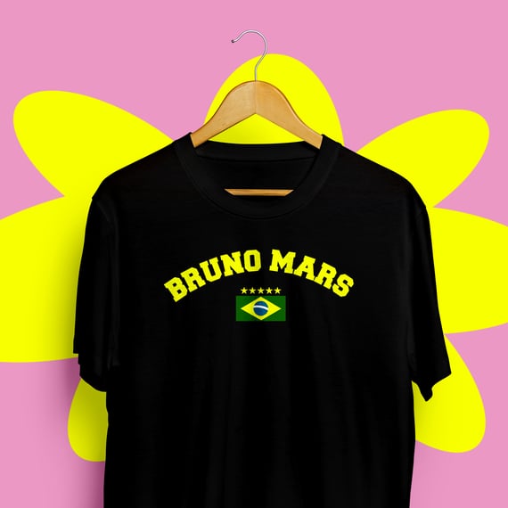 Tee Bruno Brasil Azul Plus Size
