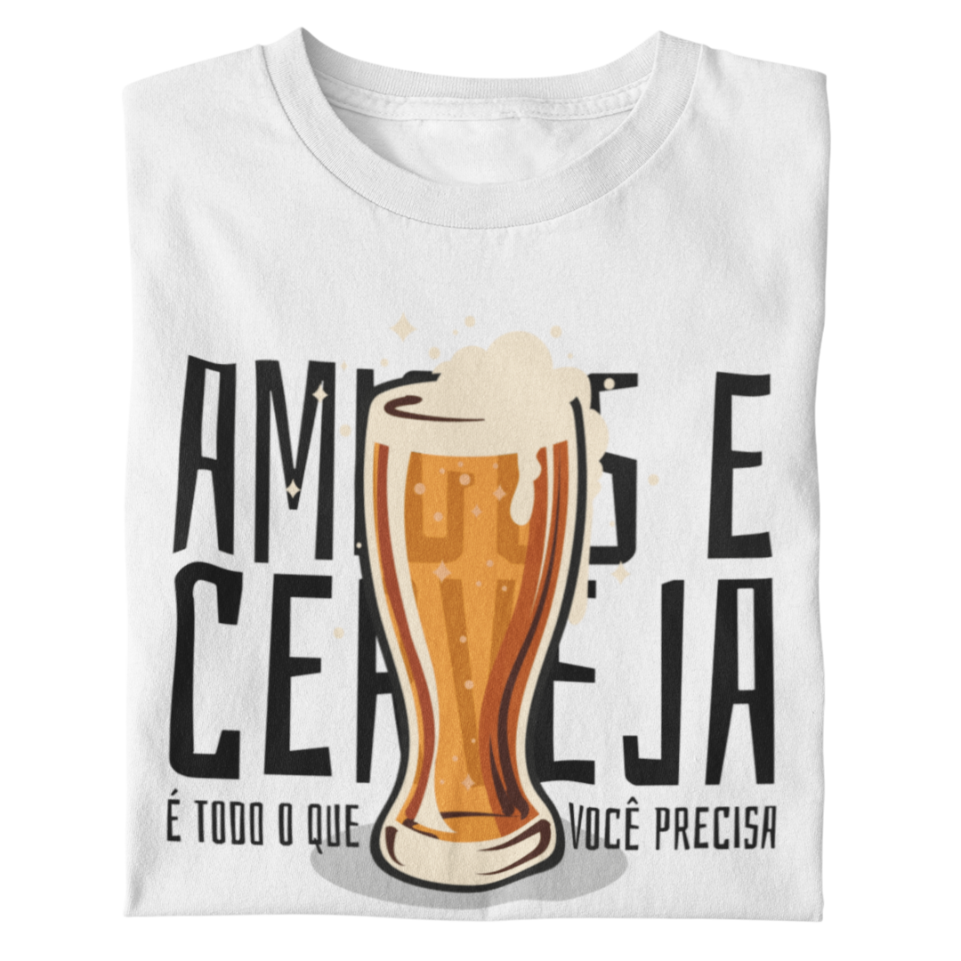 Camiseta Amigos e Cerveja Frente