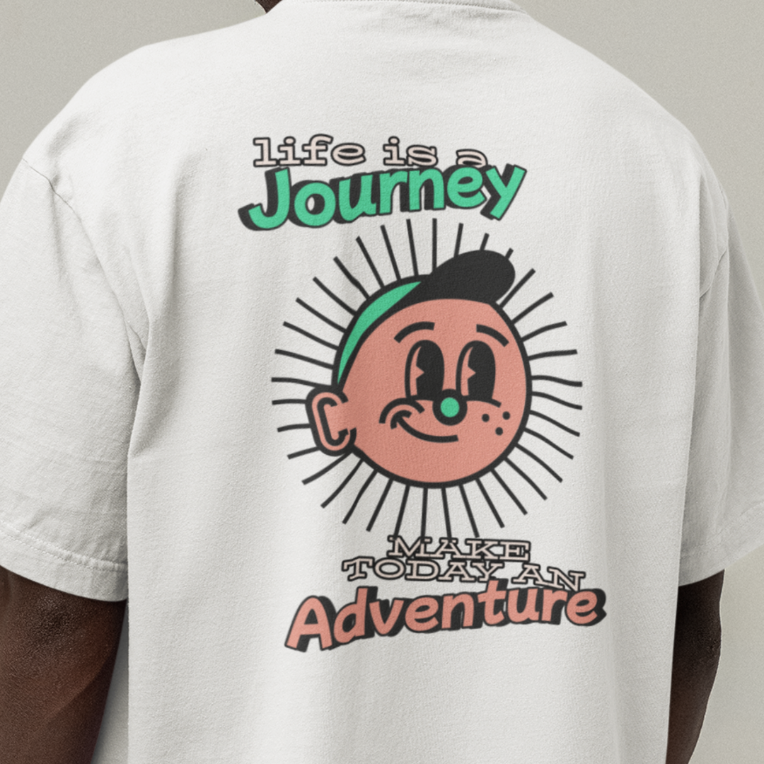 Nome do produto: Camiseta Oversized Life is Journey