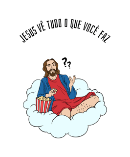 Nome do produto Camiseta Jesus Vê Tudo