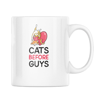 Caneca Cats Before Guys