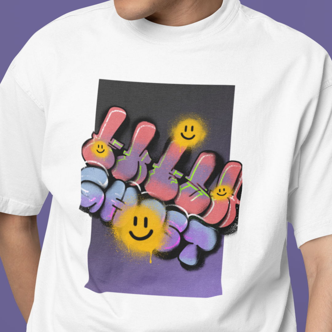 Nome do produto: Camiseta Oversized Grfft Emojis