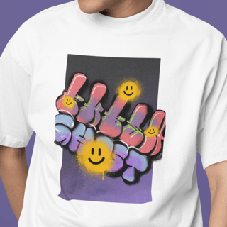 Camiseta Oversized Grfft Emojis