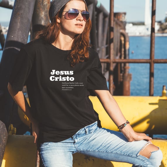Camiseta Baby Long Quality Jesus Cristi Proverbios