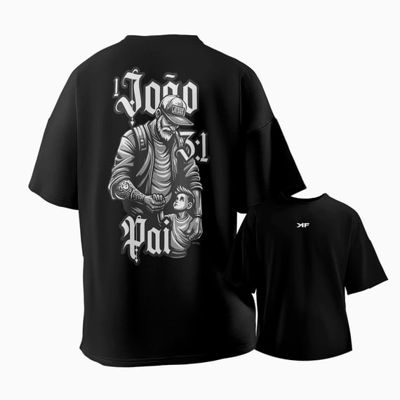 Camiseta Oversized 1 João 3:1 - Preta