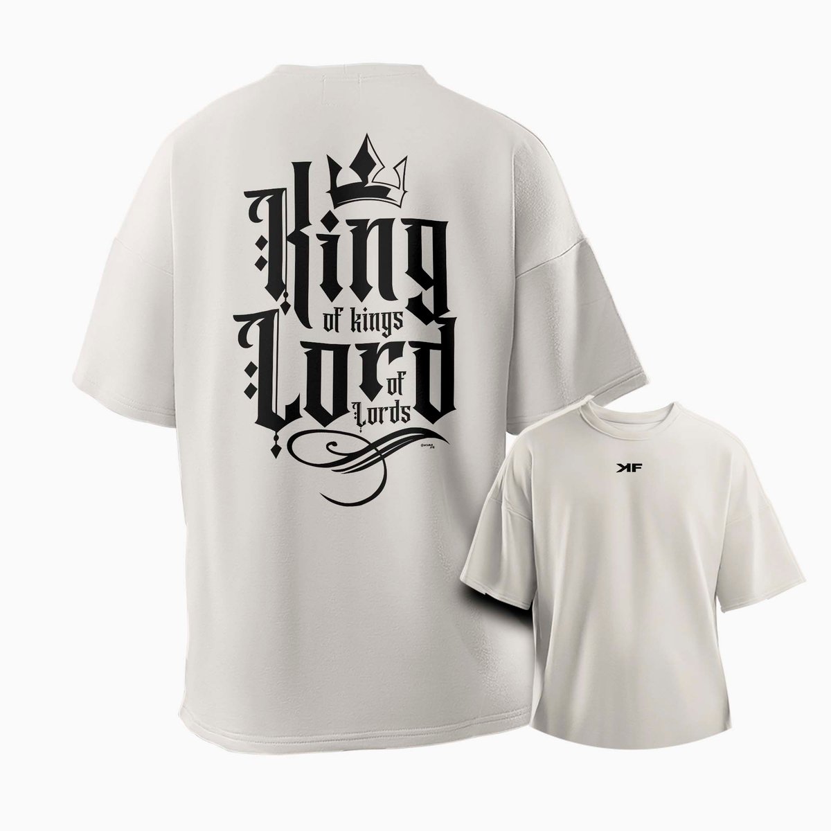 Nome do produto: Camiseta Oversized king of kings lord of lords - Off-White