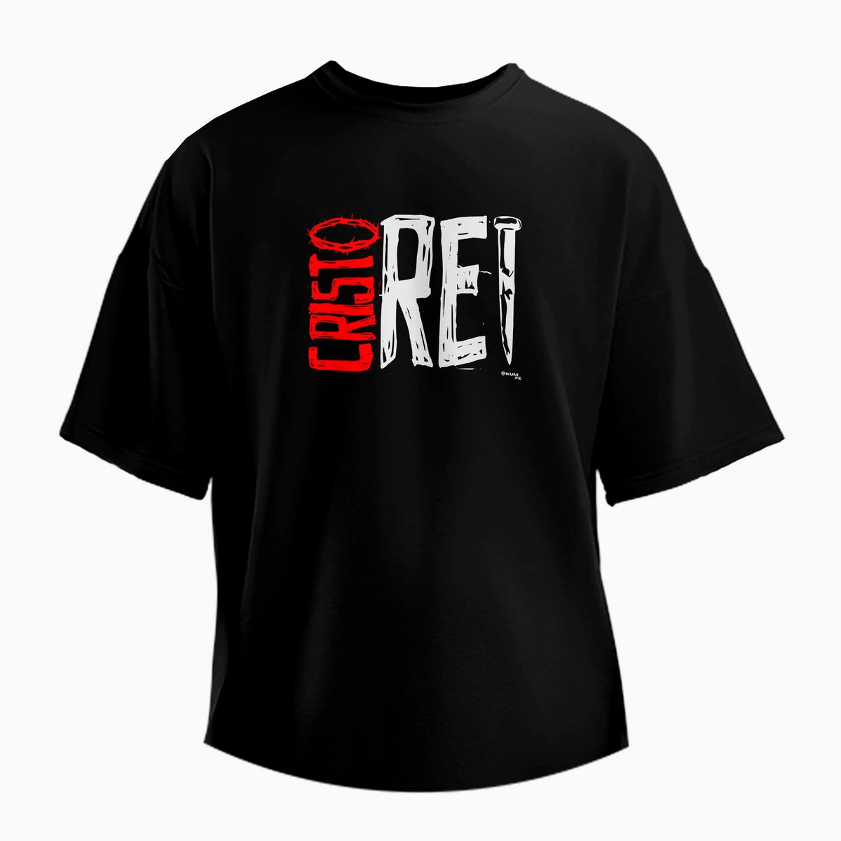 Nome do produto: Camiseta Oversized Cristo Rei - Preto