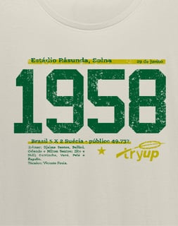 Nome do produto camiseta tryUP copa58 off white // algodão Prime