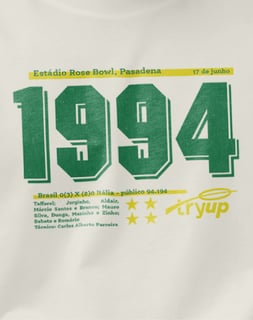 Nome do produto camiseta tryUP copa94 off white // algodão Prime