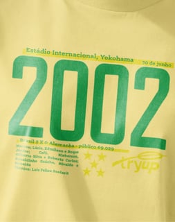 Nome do produto camiseta tryUP copa2002 amarela // algodão Estonado