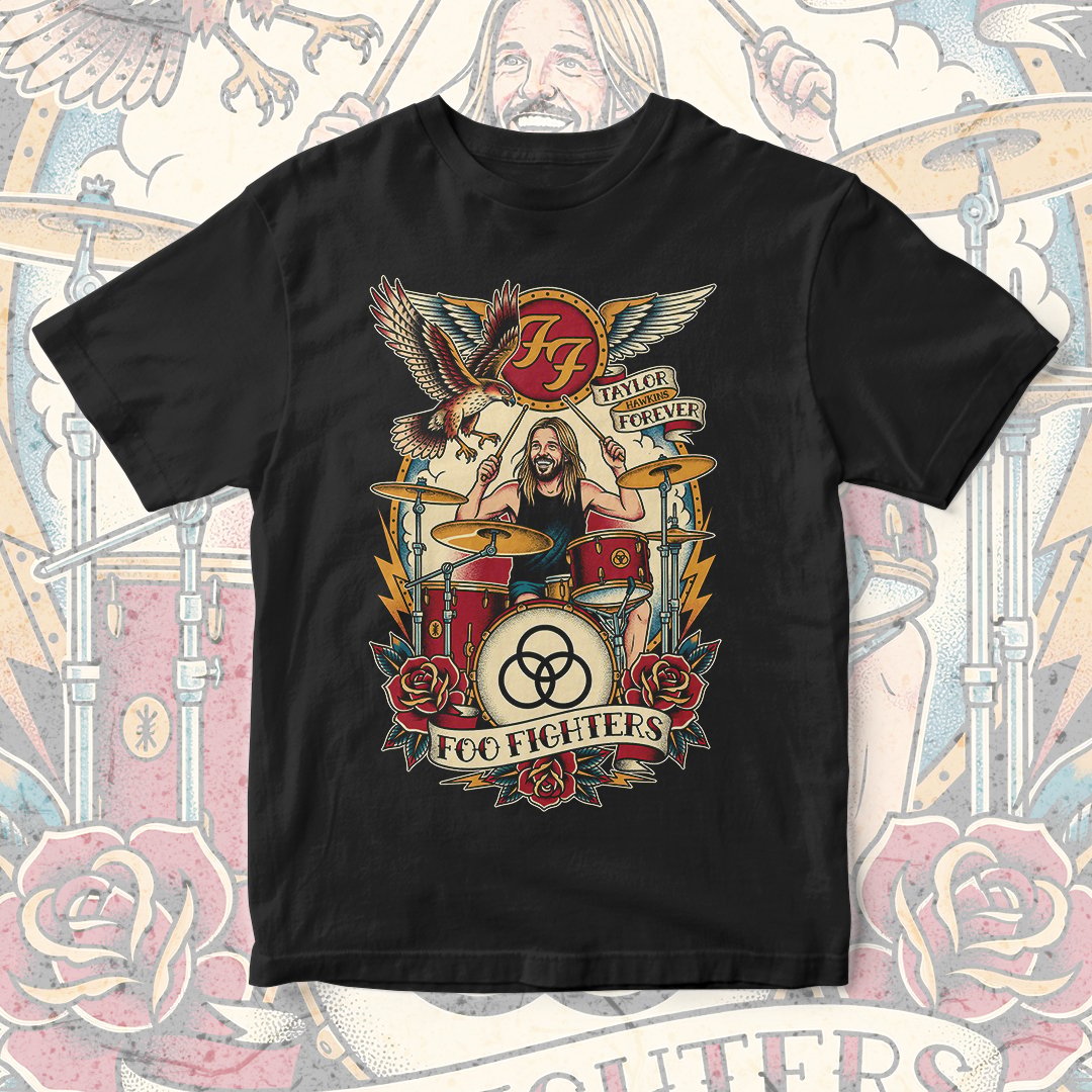 Nome do produto: Camiseta Taylor Hawkins | The Hawk Lives
