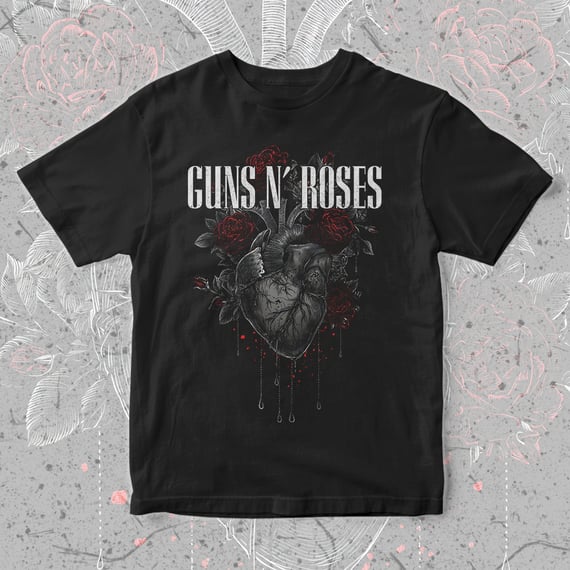 Camiseta Guns n Roses | Heart of Roses