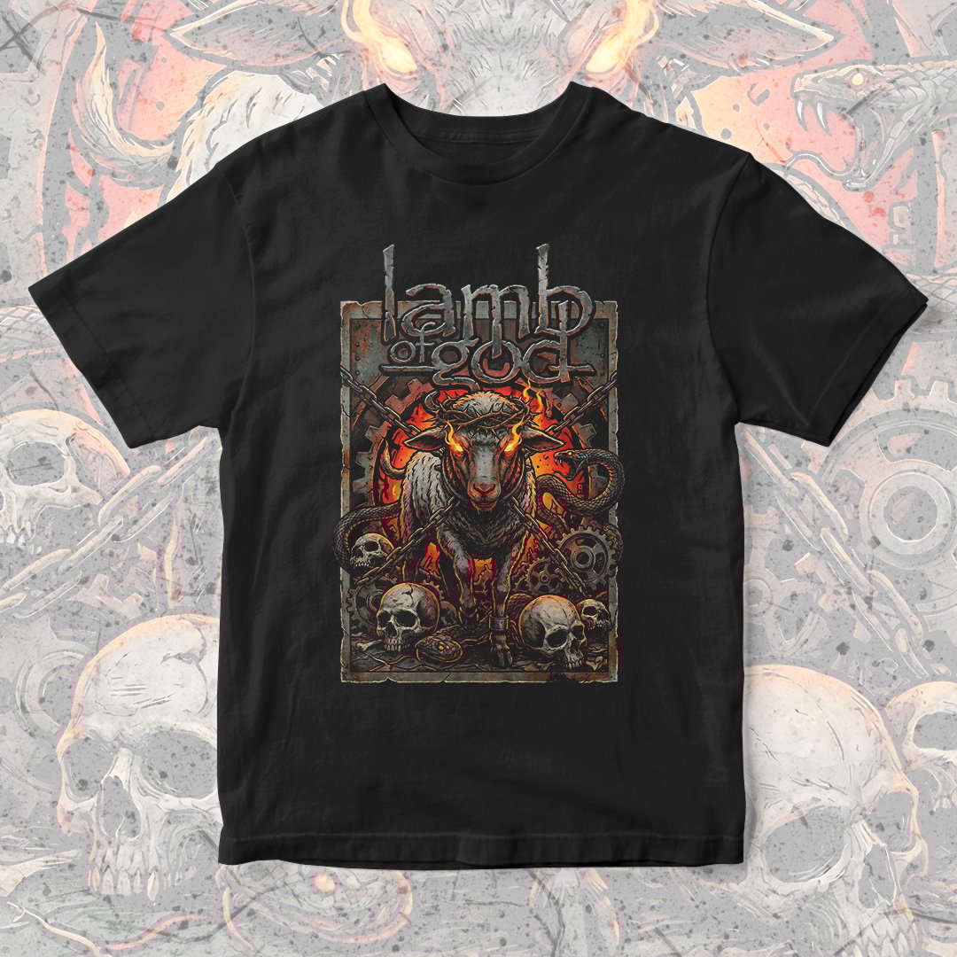 Nome do produto: Camiseta Lamb of God | Burning Crown