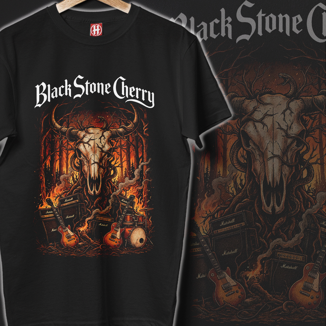 Camiseta Essencial Black Stone Cherry | Blazing Roots Concert