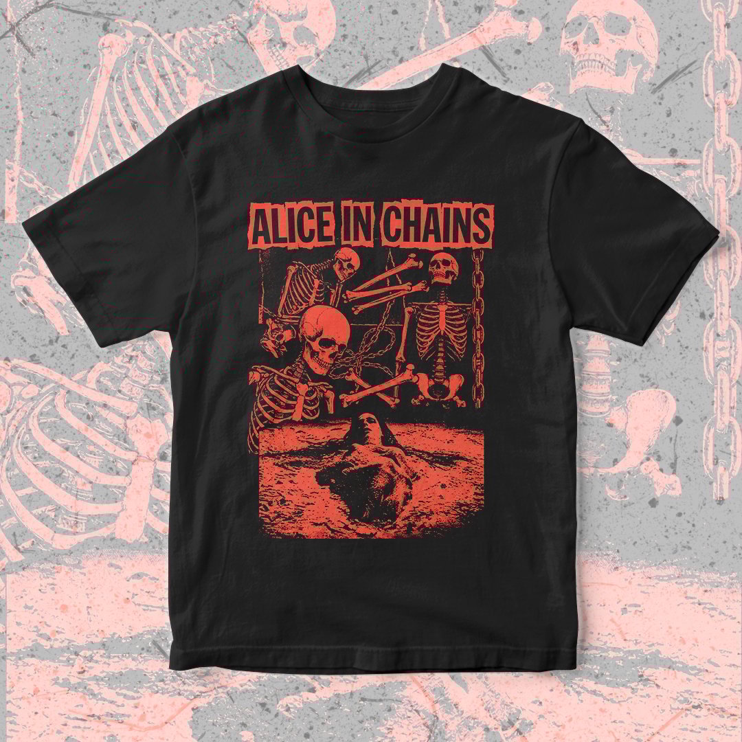 Nome do produto: Camiseta Alice in Chains | Dirt Skulls