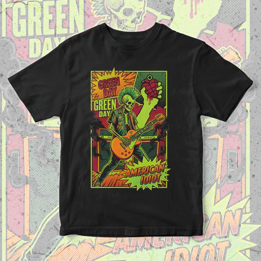 Nome do produto: Camiseta Green Day | Neon Idiot