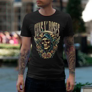 Nome do produto Camiseta Guns n Roses | Roses For The Reaper