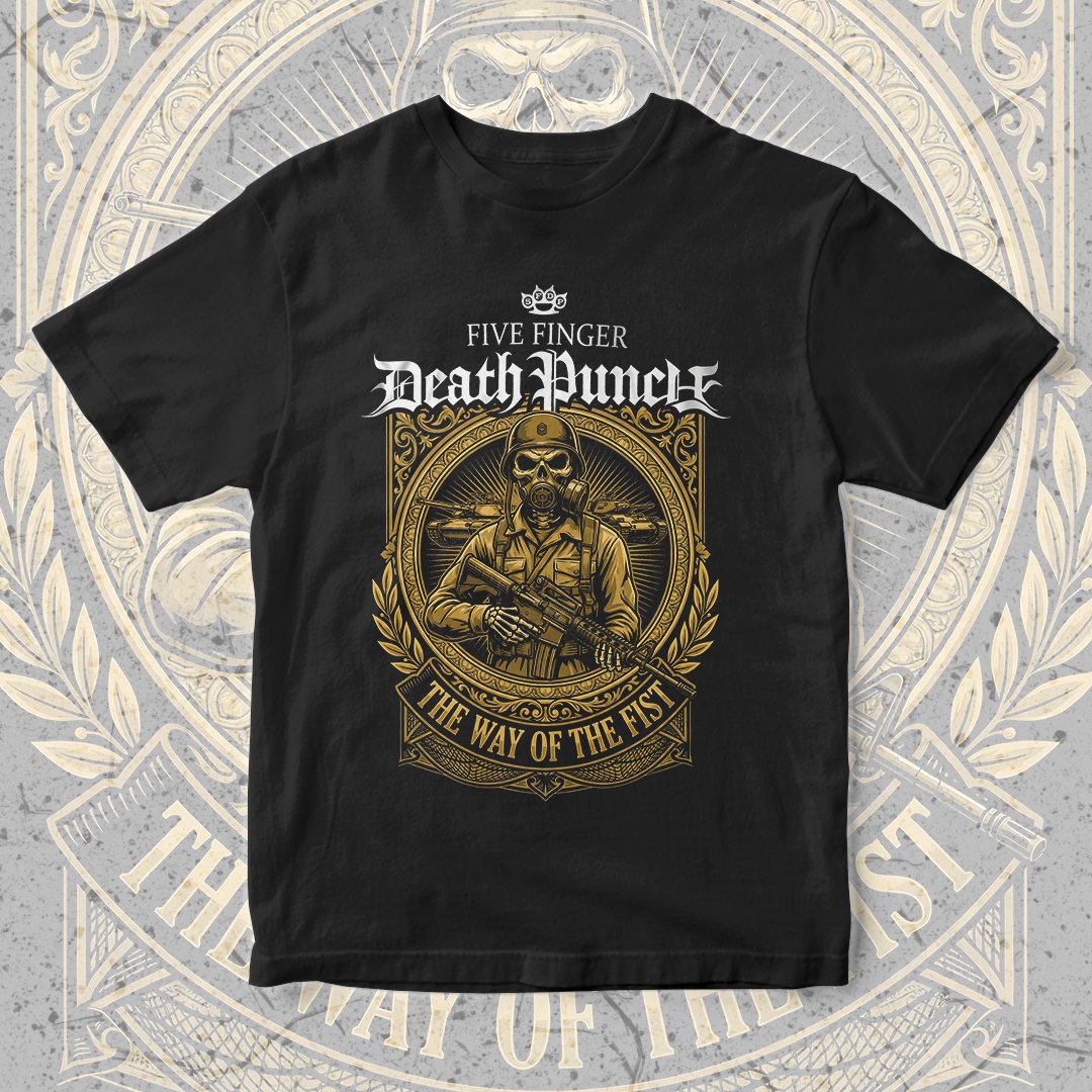 Nome do produto: Camiseta Five Finger Death Punch | Frontline Skull