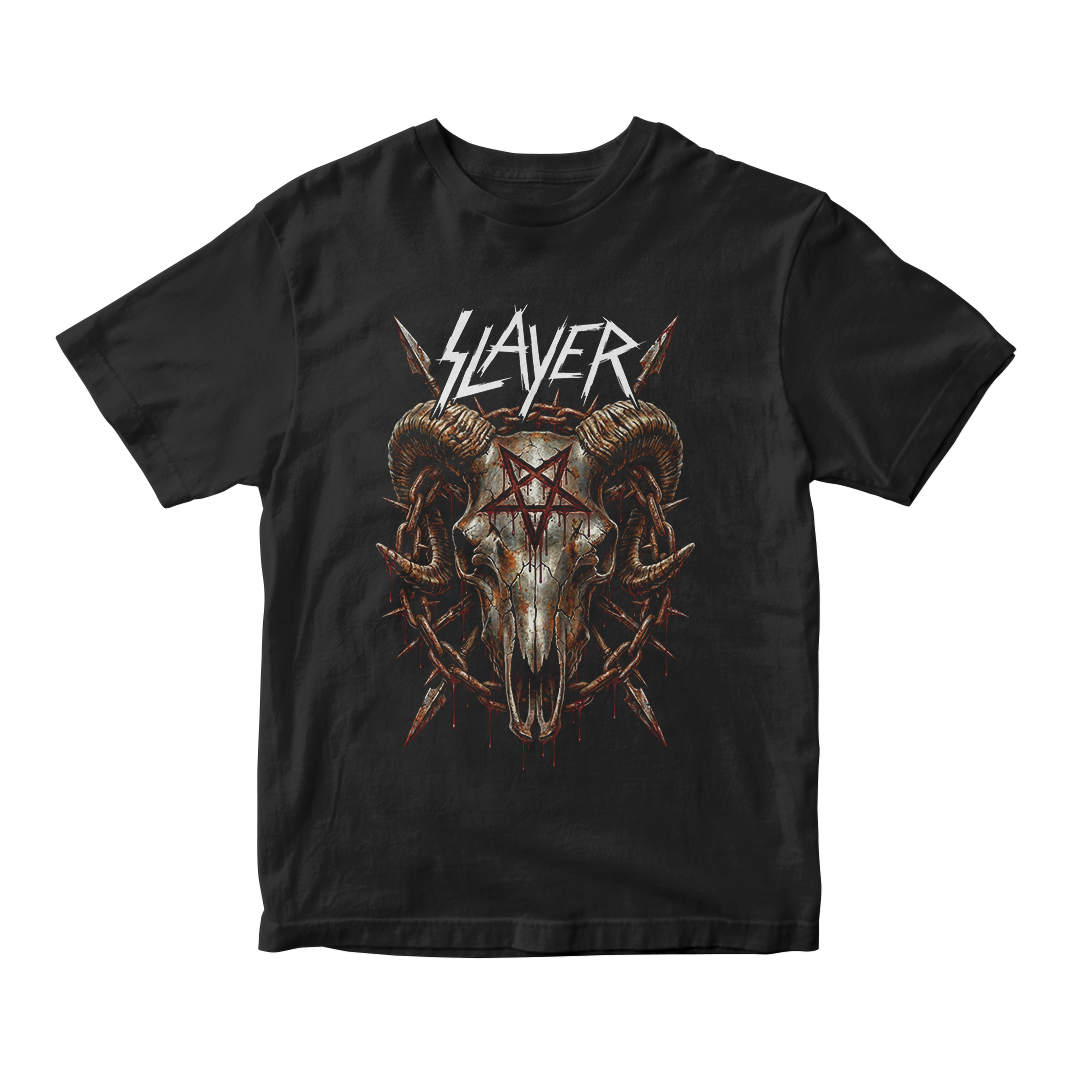 Nome do produto: Camiseta Prime Slayer | Pentagram Skull