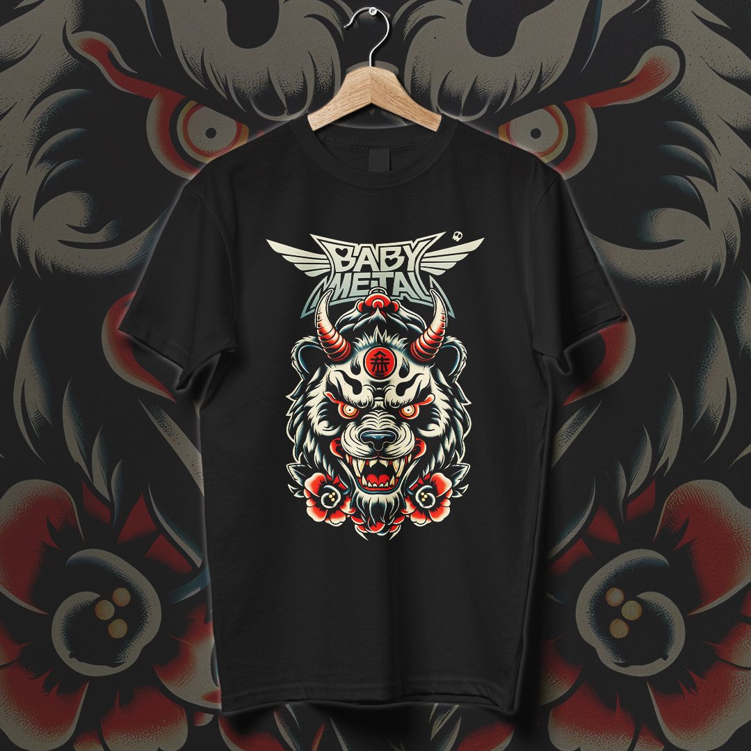 Nome do produto: Camiseta Baby Metal | Gimme Panda!!