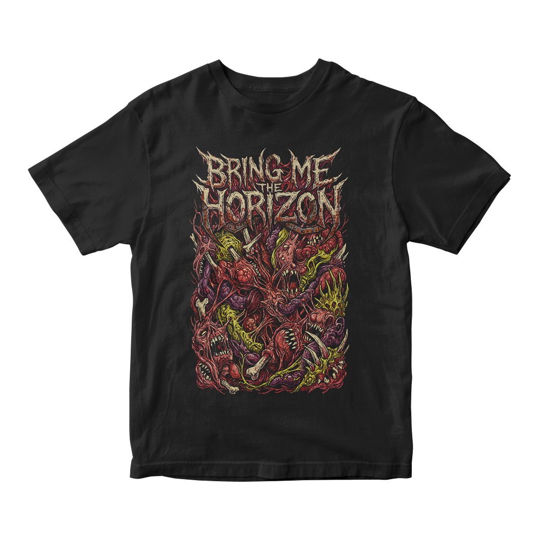 Nome do produto: Camiseta Essencial Bring Me The Horizon | Flesh and Bone