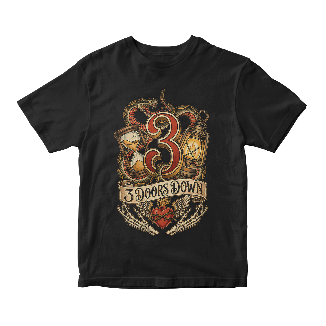 Camiseta Essencial 3 Doors Down | Snakes and Lights