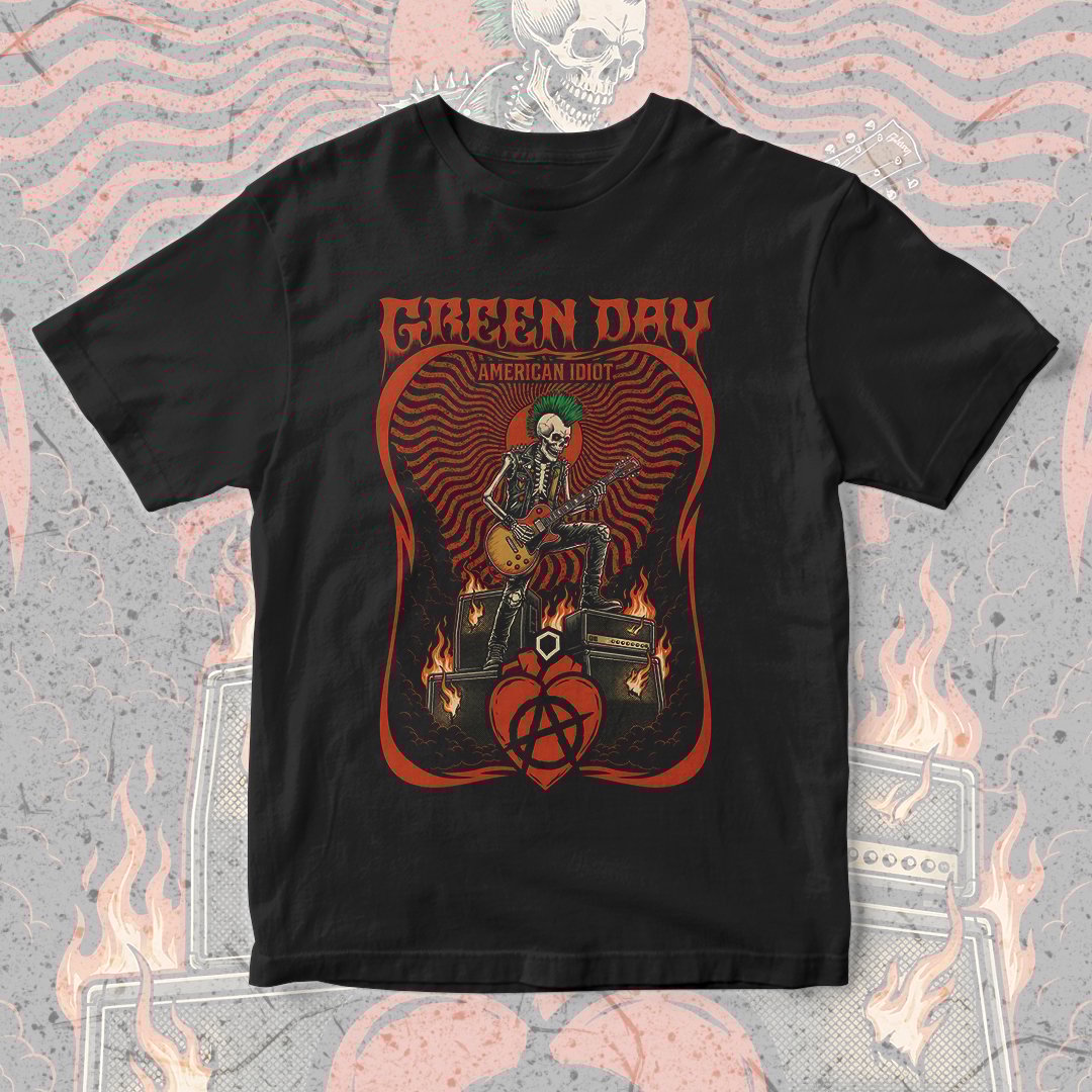 Nome do produto: Camiseta Green Day | Anarchy Riff