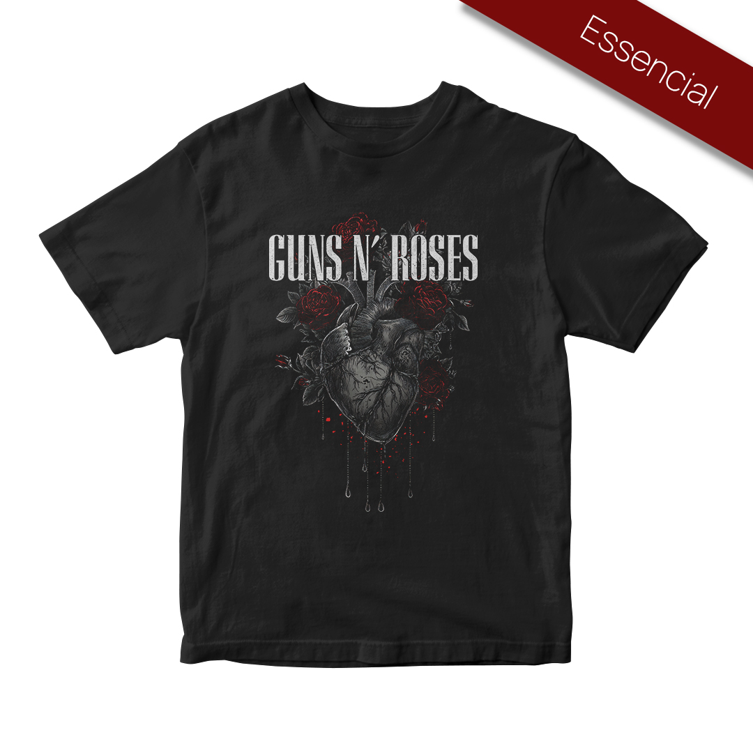 Camiseta Essencial Guns n Roses | Heart of Roses