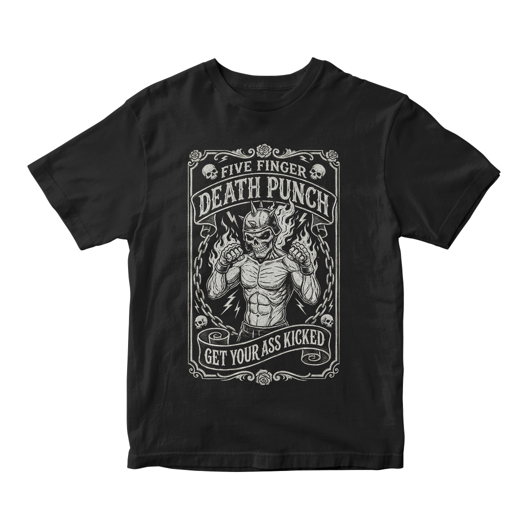 Nome do produto: Camiseta Essencial Five Finger Death Punch | Get Your Ass Kicked