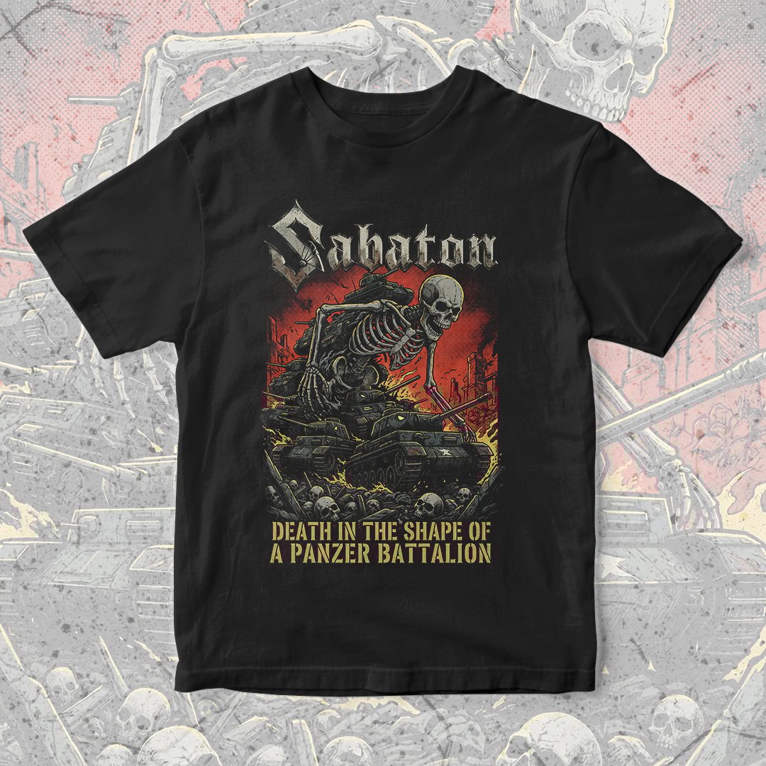 Nome do produto: Camiseta Sabaton | Death In The Shape Of A Panzer Batallion