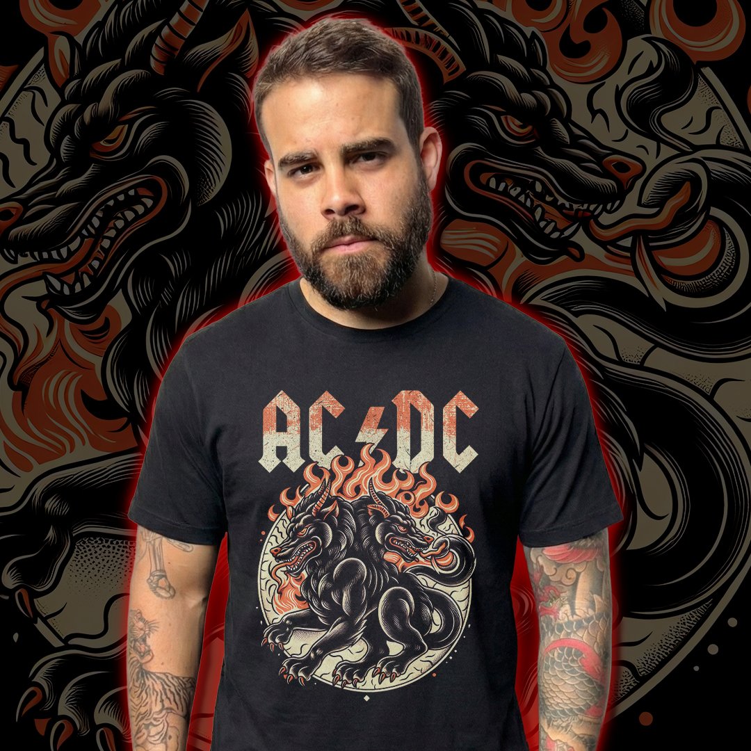 Nome do produto: Camiseta AC/DC | Double Hellhound