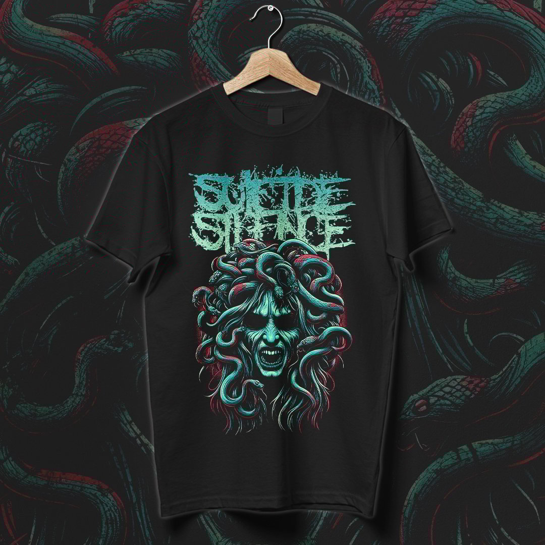 Nome do produto: Camiseta Suicide Silence | Gorgon’s Breakdown