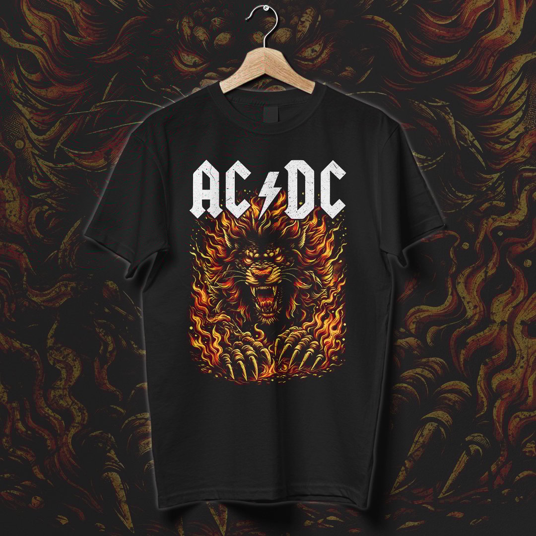 Nome do produto: Camiseta AC/DC | Hell Lion