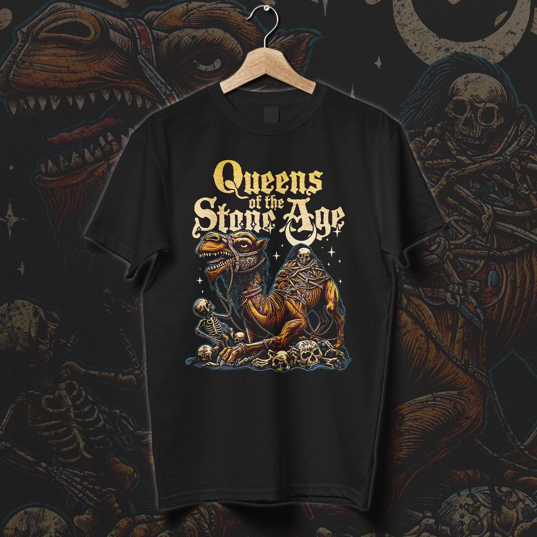 Nome do produto: Camiseta Queens Of The Stone Age | Skeleton Caravan
