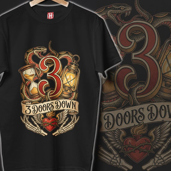 Camiseta 3 Doors Down | Snakes and Lights