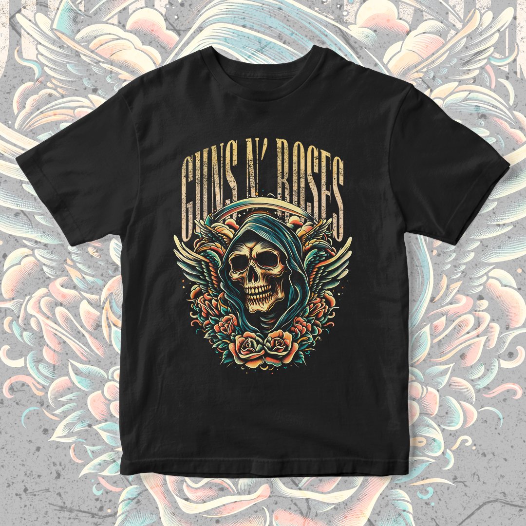 Nome do produto: Camiseta Guns n Roses | Roses For The Reaper