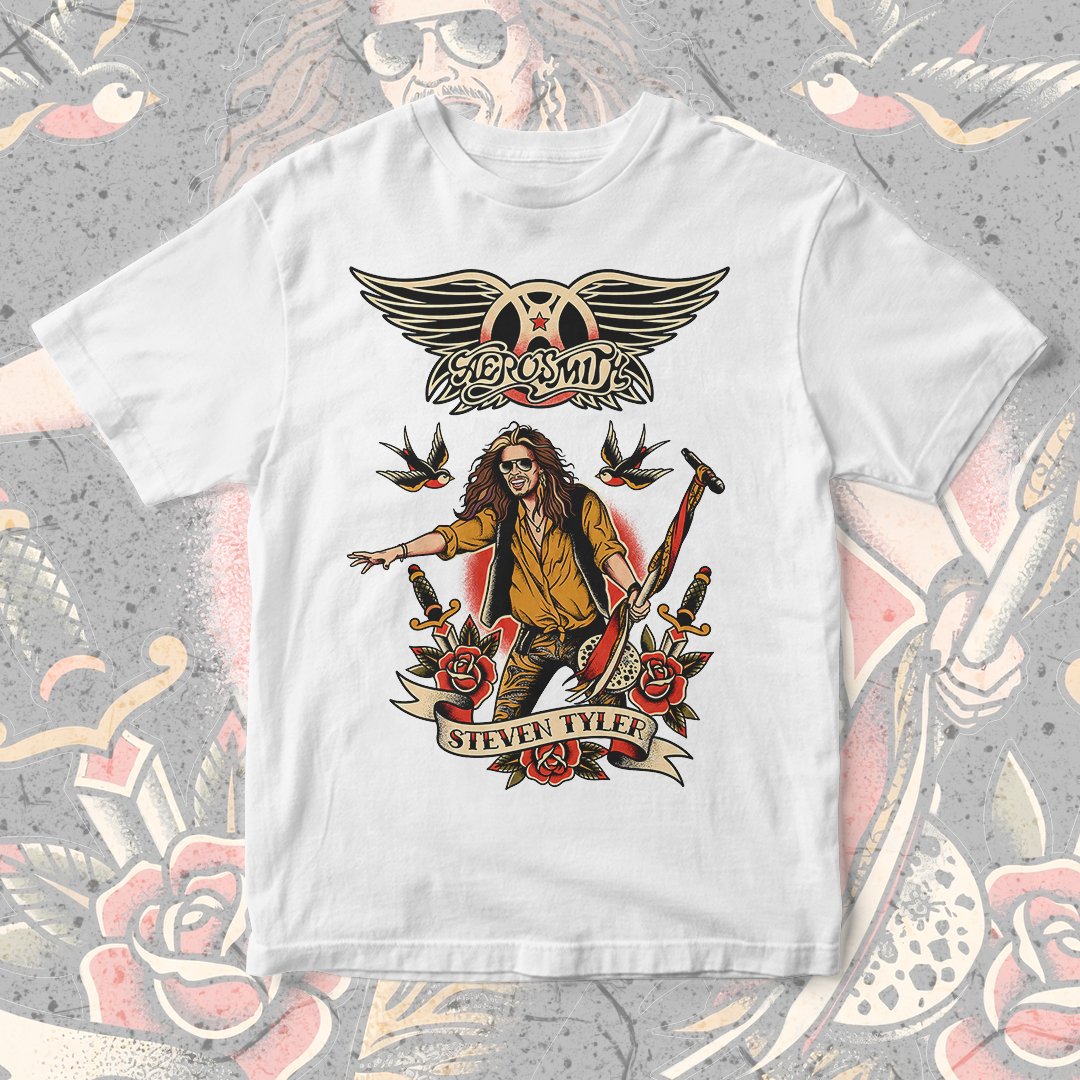 Nome do produto: Camiseta Aerosmith | Old School Tyler