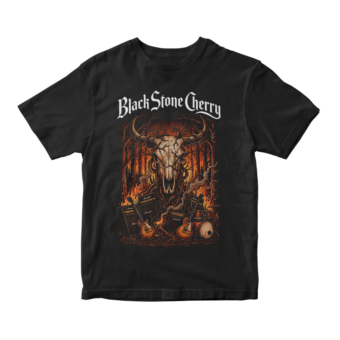 Nome do produto: Camiseta Essencial Black Stone Cherry | Blazing Roots Concert