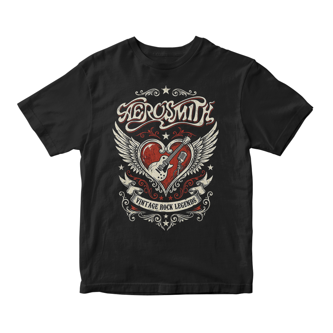 Camiseta Essencial Aerosmith | Vintage Rock Legends