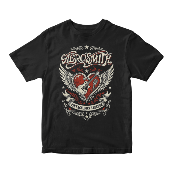 Camiseta Essencial Aerosmith | Vintage Rock Legends
