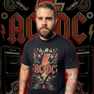 Nome do produto Camiseta AC/DC | Danger Rock Zone