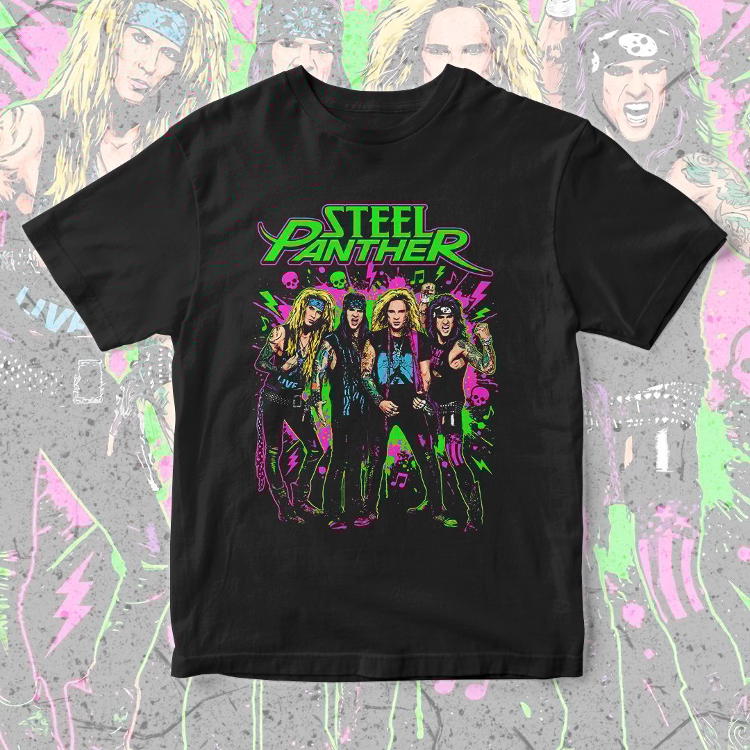 Nome do produto: Camiseta Steel Panther | Shock Glam