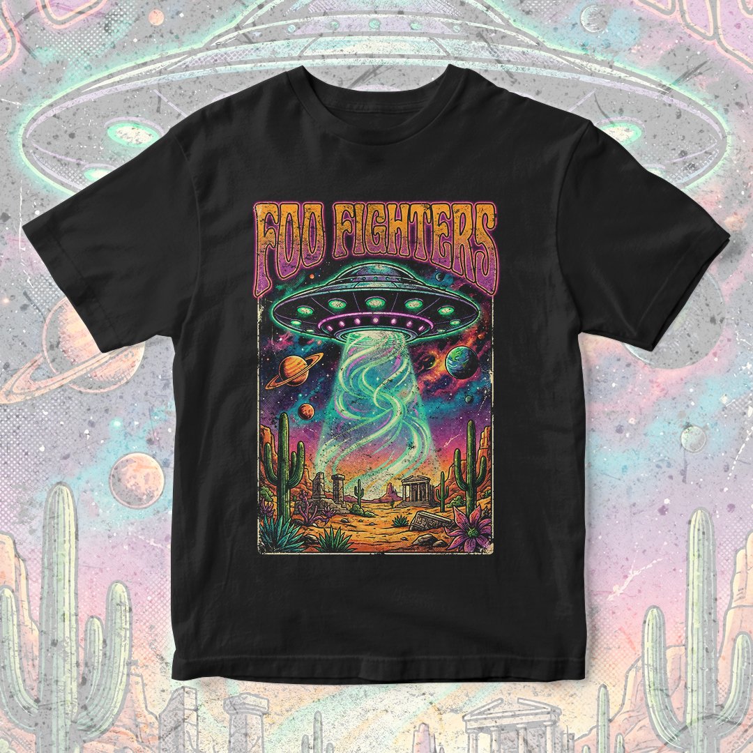 Nome do produto: Camiseta Foo Fighters | Cosmic Abduction