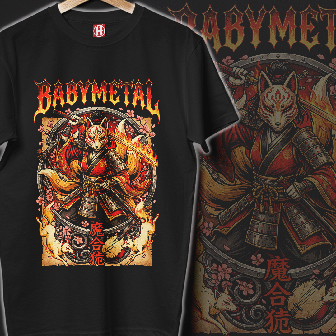 T-Shirt Classic Camiseta Babymetal | Fox Guardian em HeadBanger Store