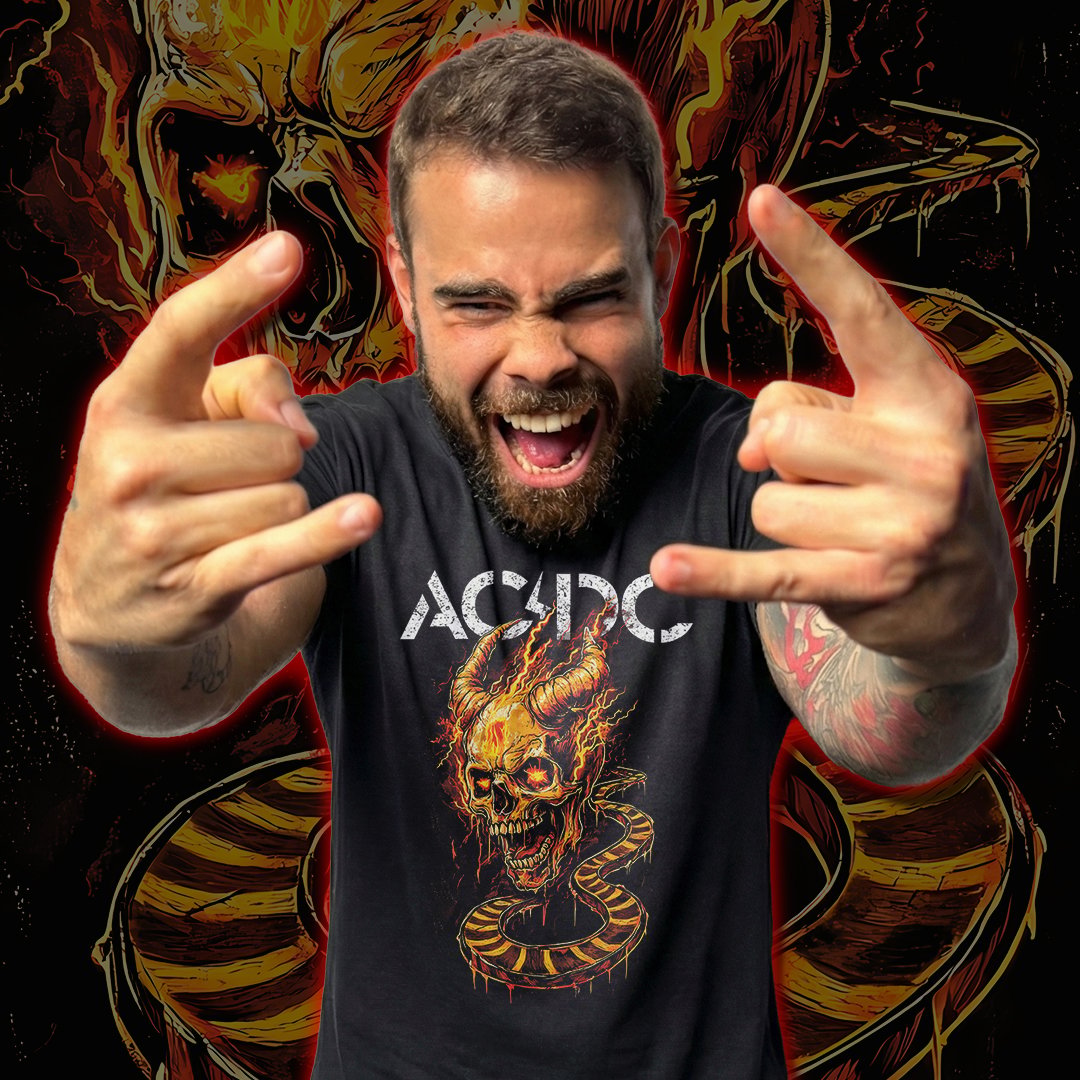 Nome do produto: Camiseta AC/DC | Highway Skull