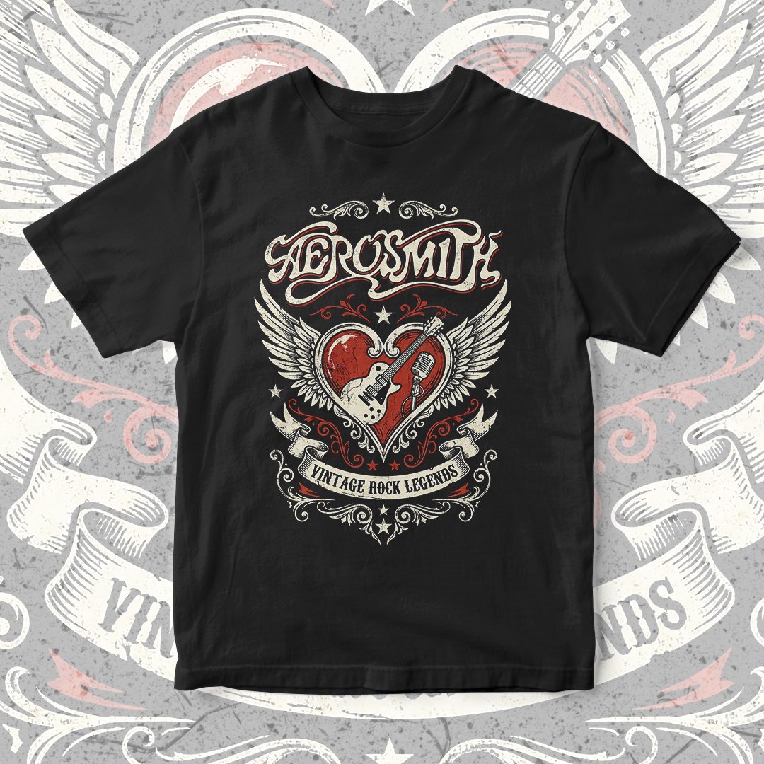 Nome do produto: Camiseta Aerosmith | Vintage Rock Legends