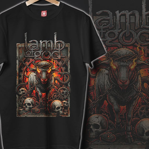 Camiseta Lamb of God | Burning Crown